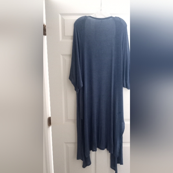 Tresics Long Slate Blue Duster/ Cover Up- Size: L - Picture 3 of 5